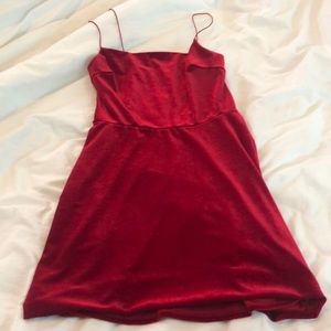 Red Velvet skater dress